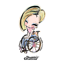 Load image into Gallery viewer, A Lady Using A Wheelchair with Bob Hair Style, Blond Hair Sticker