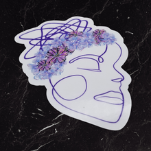 Load image into Gallery viewer, The Anxiety Sticker on top of a black marble table.