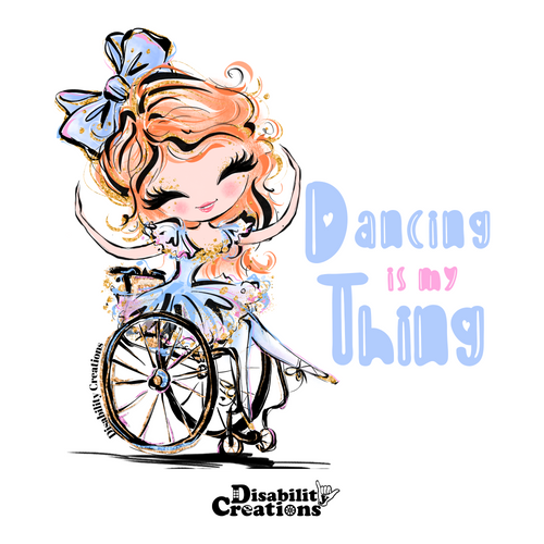 Ballerina, Dancing is My Thing, Red Hair Sticker