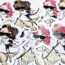 Load image into Gallery viewer, Multiple stickers are piled on top of each other, showcasing all available design options.