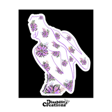 Load image into Gallery viewer, The Chronic Pain Sticker on a black background sticker. The Disability Creations logo is on the bottom. ⁠ 
