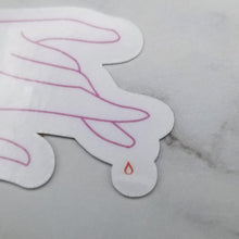 Load image into Gallery viewer, A closer look of the Diabetes Sticker, focusing on the blood drop.