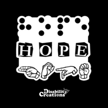 Load image into Gallery viewer, The Hope sticker, black.
