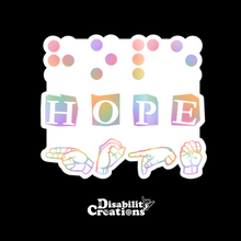 Load image into Gallery viewer, The Hope sticker, rainbow.
