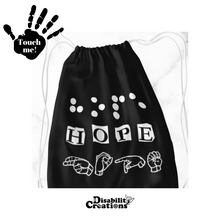 Load image into Gallery viewer, A different view of the drawstring bag