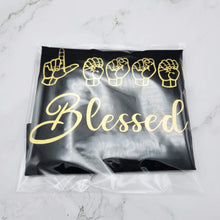 Load image into Gallery viewer, The Blessed Tote Bag inside a plastic bag.