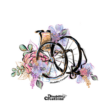 Load image into Gallery viewer, The wheelchair with flowers stickers.