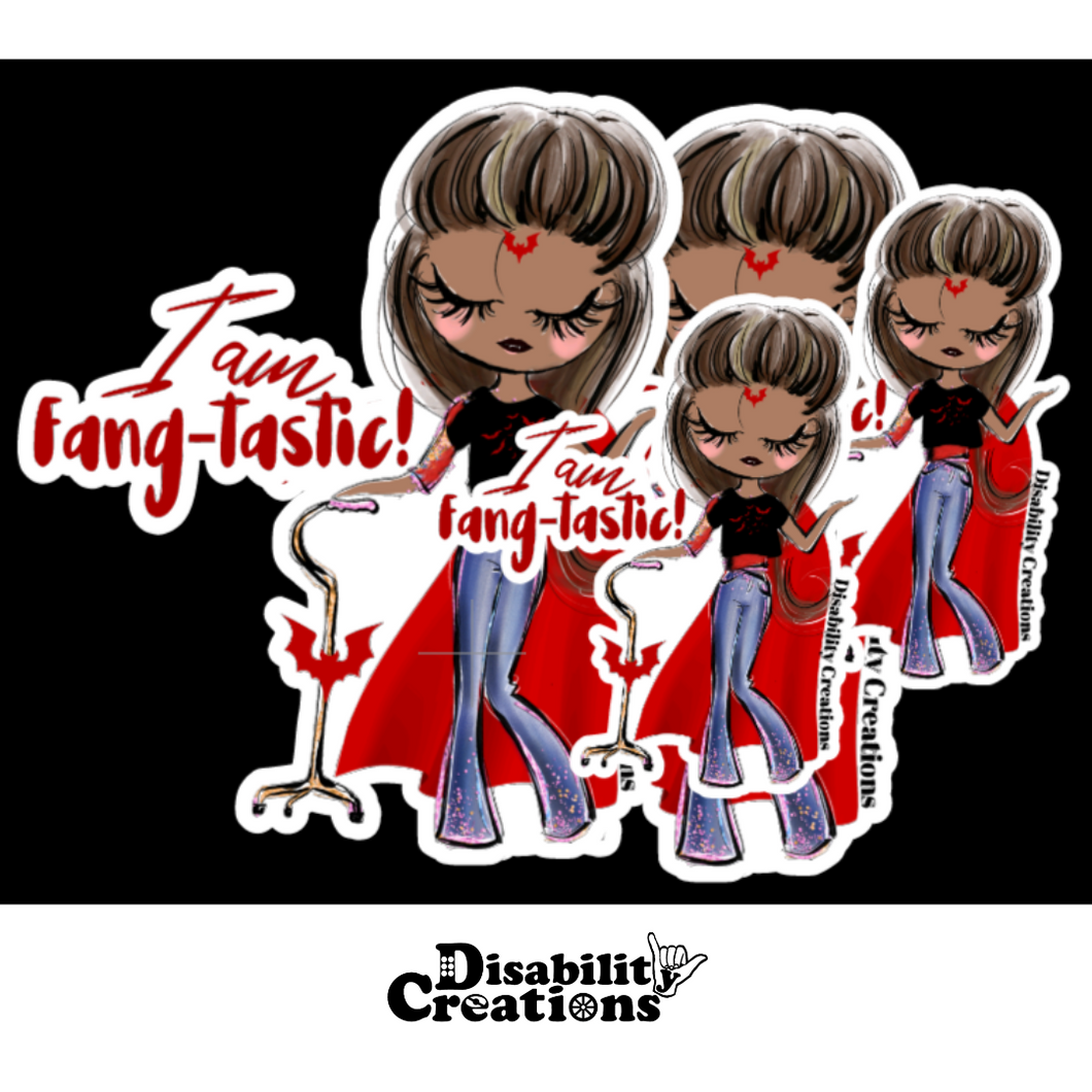 Two large and two small stickers of the Black lady with brown hair.