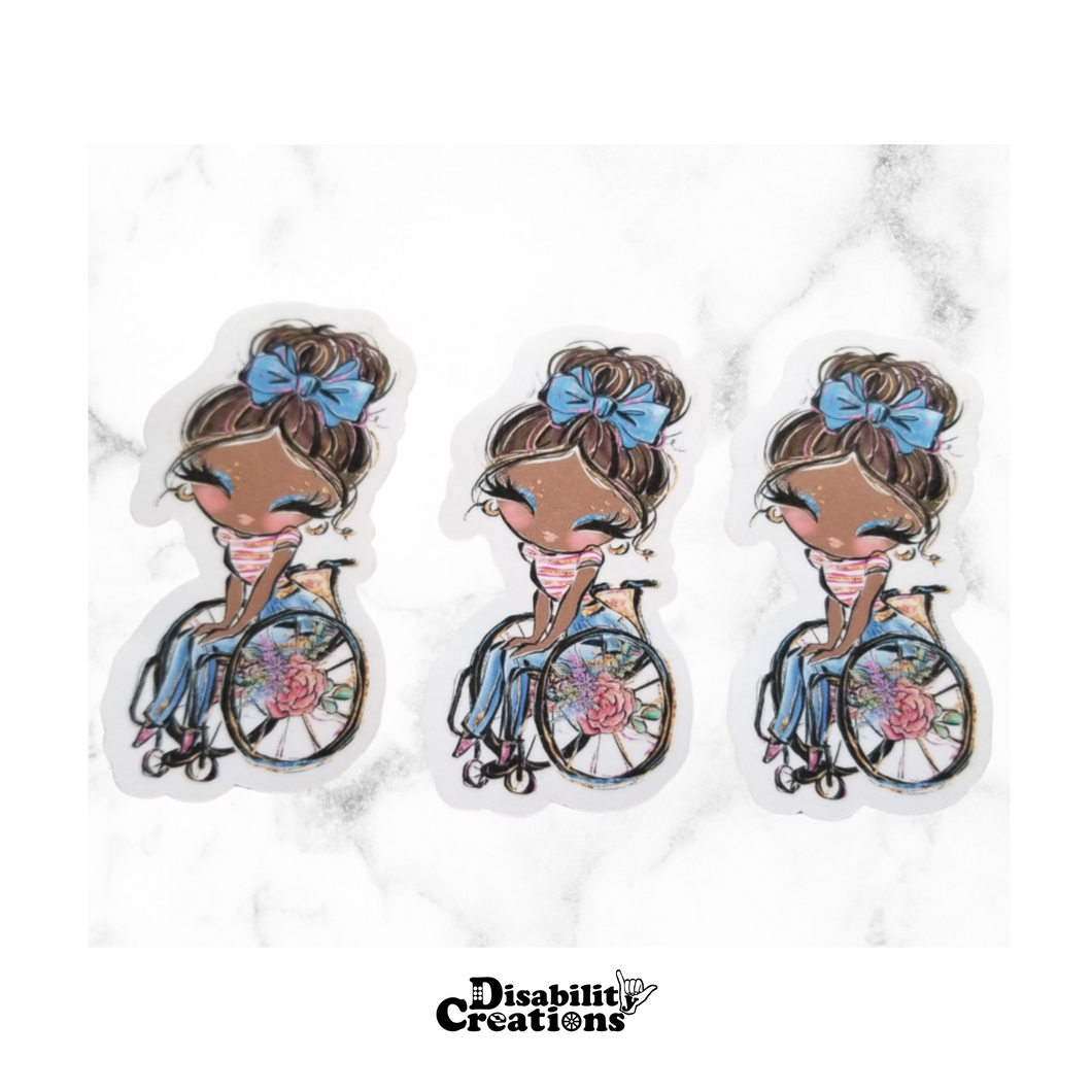 Three stickers of the 