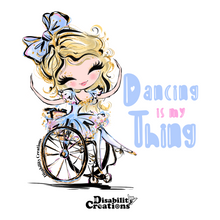 Load image into Gallery viewer, Ballerina, Dancing is My Thing, Blond Hair Sticker
