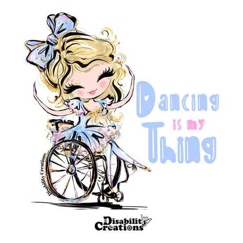Ballerina, Dancing is My Thing, Blond Hair Sticker