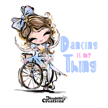 Load image into Gallery viewer, Ballerina, Dancing is My Thing, Brown Hair Sticker
