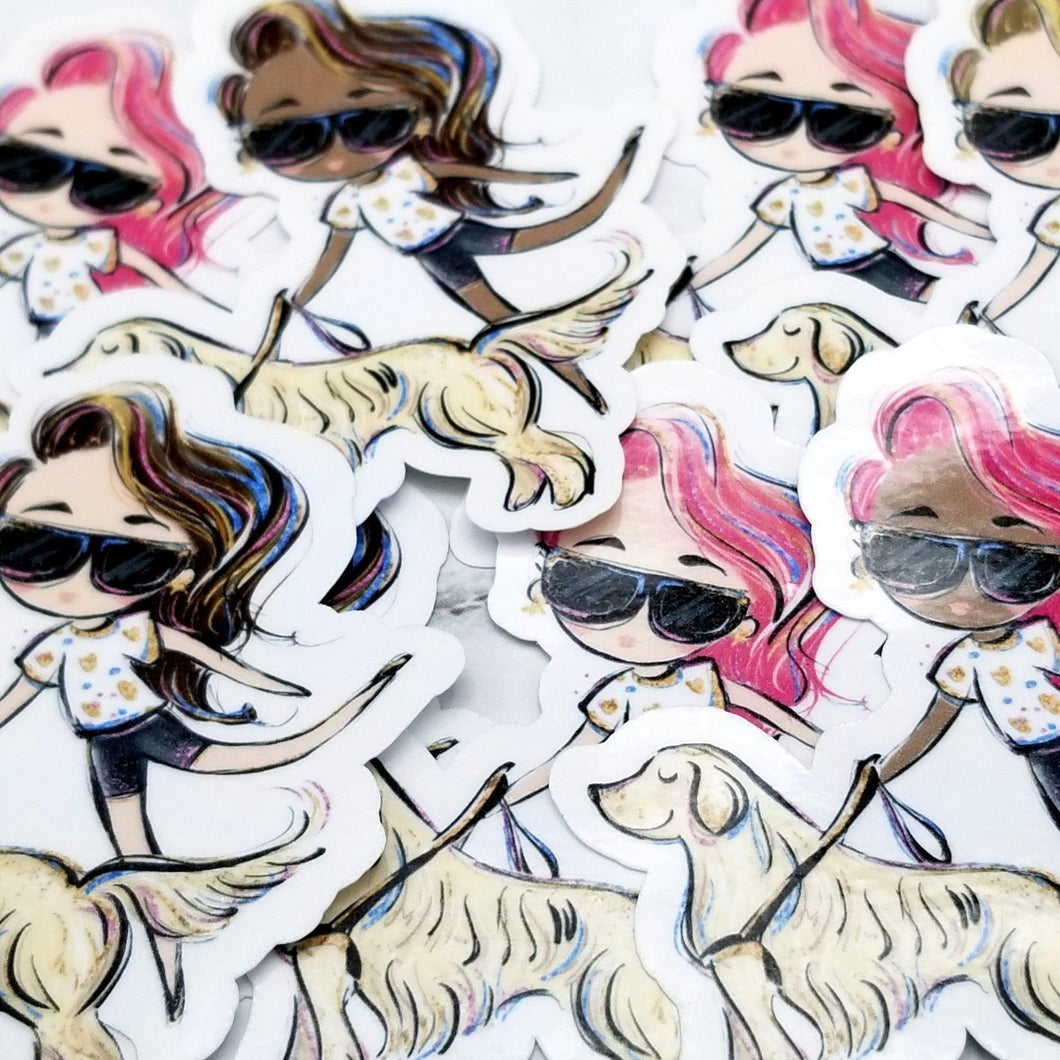 Multiple stickers are piled on top of each other, showcasing all available design options.  