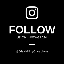 Load image into Gallery viewer, Instagram Icon. Follow us on Instagram @DisabilityCreations
