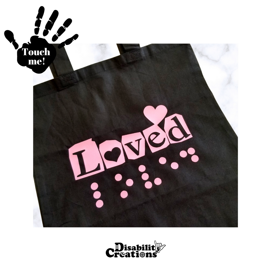 Loved tote bag, pink option